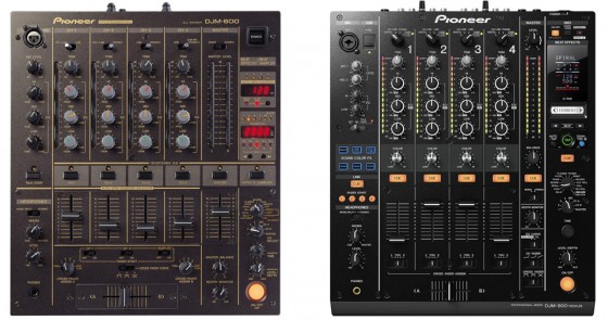 Pioneer DJM-600 (1999) vs. DJM-900nexus (2011).